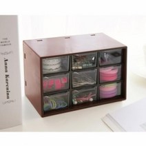 BEC740126서랍형 멀티박스(9칸) (브라운), 상세페이지 참조