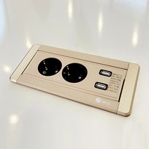 회전 2구 2USB 빌트인콘센트 매립형 홈카페 설치 멀티 전원선, 실버