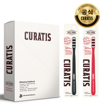 큐라티스 와이드 왕 대왕칫솔 미백칫솔 셀프치석케어 (Whitening)-1개, 블랙