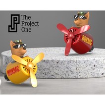 더프로젝트 원 해병대 에어휠 차량용방향제, 옐로우, 블랙체리