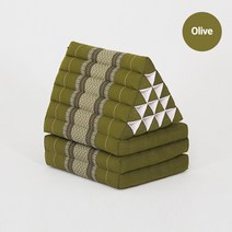 [메종드아트] 뮤즈카폭 (Muse Kapok) 올리브 Olive - 1인용 3단 접이식 삼각 쇼파 베드 / 캠핑매트 / 등받이 / 태국매트 / 미니멀라이프