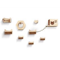 고양이 벽걸이 야옹이 캣워커 벽하우스등반 월브릿지, A