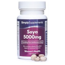 SimplySupplements 심플리서플리먼트 소야 콩 이소플라본 5000mg 비타민 B6 함유 SOYA Isoflavones 120정, 1세트