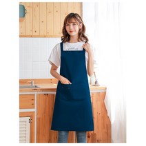 모올글래드 H형 생활방수 앞치마 식당 주방 카페 바리스타 앞치마 로고 자수 나염 가능, H형 생활방수 앞치마(네이비무상표)