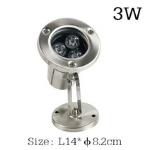 수영장사다리 야외풀장 Led 수중 3W 9W 15W 24W 라이트 연못 잠수정 IP68 야간 램프 DC 12V 24V 야외 정원, 3W_DC 12V Yellow, 1개