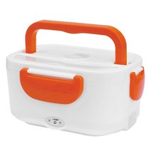 2 in 1 Car& Home Electric Heated Lunch Box Portable 12V 110V 220V Bento Boxes Food Heater Rice Conta, Orange_옵션2