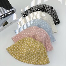 디작소 여성 밴딩 플라워 레이스 버킷 햇 벙거지 모자