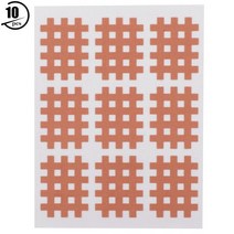 10 개/가방 스포츠 근육 테이프 탄성 나선형 크로스 Kinesiology 물리 치료 74x98mm, 01 Skin Color