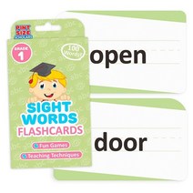 읽기 준비를 위한 사이트 워드 플래시카드 - 총 5단계 100단어씩! Pint-Size Scholars 제작(1학년용), First Grade