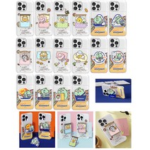 갤럭시노트9(N960) 카카오프렌즈 해피투게더 니니마트 에폭시톡 반투명 슬림 카드 케이스 그립톡