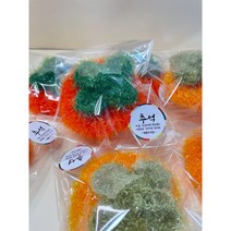 예쁨뜨개질 감수세미 추석 설날 명절 단감 홍시 선물세트 핸드메이드아크릴 손뜨개 선물용 예쁨주의 뜨개수세미, 1구(오렌지감)
