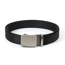 자동버클 패브릭 벨트 남성 청바지 캐주얼 허리띠 혁대 데일리 패션 벨트 블랙