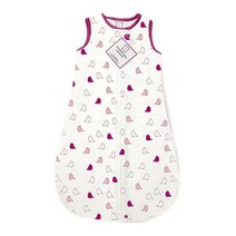 스와들디자인 SwaddleDesigns 면 플란넬 침낭 코끼리와 노란 병아리 6-12개월 미국 제조 양방향 지퍼가 달린 착용 가능한 담요, Medium 6-12 Month