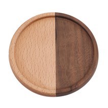 나무 라운드 단열 차 커피 컵 홀더 패드 음료 플레이스 Lp, 보여진 바와 같이