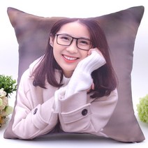 사랑해 포토쿠션(35x35cm 풀커버) 단면 양면 크리스마스 졸업 반려동물 애완견 기념일 커플 연인 생일선물, 양면 인쇄