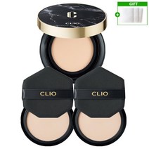 [NEW CLIO] 블랙마블 클리오 더블 커버킬 마그넷 팩트 에어 +순면화장솜3P, 21호  본품1+리필2+사은품, 참조