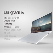 LG전자 2022 그램16(12세대) 16ZD90Q-GX56K [프리미엄 패키지] + 사은품 증정!!, WIN11 HOME, 16GB, 1TB
