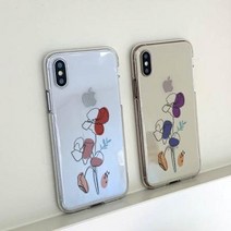 갤럭시S10/S10+/S10E drawing flower 소프트젤리케이스 갤럭시노트8:레드, 갤럭시노트8/레드