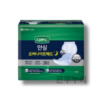 디펜드 라운드형 패드 성인용 기저귀 장시간용 취침용 속기저귀, 29x56cm 오버나이트 패드/650ml, 28개입, 9팩