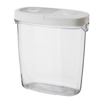 이케아 IKEA 건조식품용기 1.3L 투명 화이트 17x8x18cm 폴리프로필렌