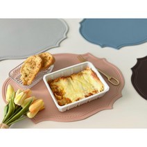 블리스홈 북유럽 가죽 방수 식탁 테이블매트, 6P, 그린
