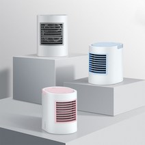 리빙에디션 LED 냉풍기 휴대용 미니 에어 쿨러 무드등 선풍기 에어컨 냉방 얼음, 라운딩 유러피언냉풍기 필터