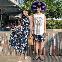 비바럽 / 커플 비치웨어 신혼여행 허니문룩 바캉스룩 OP16933F