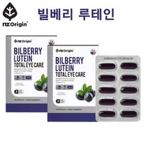 눈 영양제 빌베리 루테인 마리골드 비타민A E 로돕신 헤마토코쿠스 베타카로틴 눈피로 눈건조 눈침침 안토시아닌 효능, 2개, 30캡슐