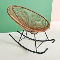 아카풀코 코드 야외의자 에그체어 흔들의자 안락의자 쿠션포함 라탄의자, 커피, 스윙, 블랙쿠션