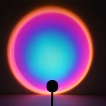 크리스마스 조명 줄조명 거실 루프탑 인테리어조명 일몰 램프 스마트 APP 원격 제어 RGB 16 색 LED 야간 조명 셀카라이브 스트리밍침실 장식 일몰 프로젝터, 무지개