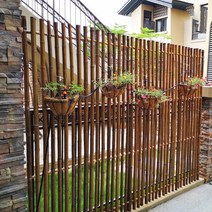 목재 담장휀스 대나무 담벼락 정원 테라스가림막 2m, 2. 높이 1.2m x 너비 2m