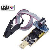 1PCS CH341A 24 25 시리즈 EEPROM 플래시 BIOS USB 프로그래머 모듈 + SOIC8 SOP8 EEPROM 용 테스트 클립 93CXX / 25CXX / 24, 1 Set