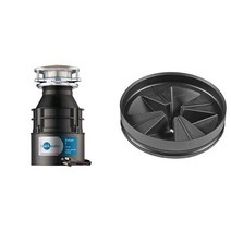 InSinkErator 쓰레기 처리 코드 포함 Badger 1 13 HP 연속 공급 및 QCB-AM Evolution 시리즈용 항균 Quite 칼라 싱크 배플 검은색, 단일모델명/품번