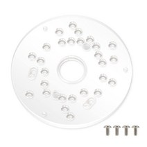 POWERTEC 7 범용 트리머용 라우터 플레이스 나사 포함 499691, Router Base Plate