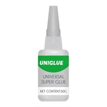 Uniglue 범용 슈퍼 접착제 수지 세라믹 금속 유리 용 강한 플라스틱 접착제, 01 50 g