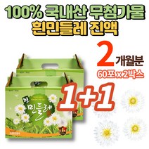 100% 국내산 토종 흰꽃 민들레 하얀민들레 흰민들레 진액 즙 원액 효소 엑기스 액기스 차 민들래 포공영 무첨가물, 2박스