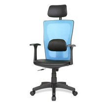 체어포커스 아이백 CI 요추헤더형 의자 메쉬, 블루