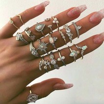 저스트인 여성용 반지 스테인레스 스틸 쥬얼리 피젯 세트 schmuck bague femme 보헤미안 커플 액세서리 anelli