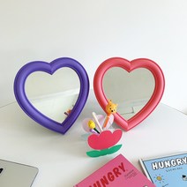 하이틴 하트쿠션 거울 액자 겸용 2color, 핑크, 동의함