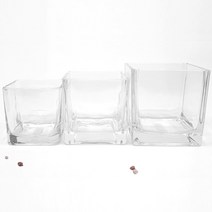 인테리어 다육이 사각 화분 화병 유리화분 모음, 특대형(100 x 100 x 100 mm)
