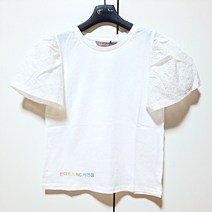 [신디키즈]#아일렛 펀칭 레이스 장식과 입기만해도 멋스럽고 스타일로 캐쥬얼하며 상큼한 느낌을 주는 티~여름인기 아이템!!@소매펀칭 5부 티블라우스 CIBL22402@NC서면점