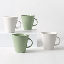 보울보울 어반데일리 머그 300 ml, 리넨화이트, 애플그린, 4개