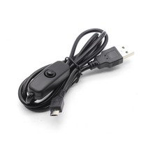 USB To DC Cable 5V 2.5A 마이크로 케이블 충전기 라스베리 파이 4 4B 3A 유형 C 스위치 용 AC 전원 공급, 01 MK with switch