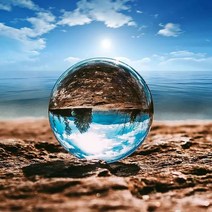 지구본 세계 지도 지구의D2 지우기 렌즈 글로브 크리스탈 유리 공 스탠드 60mm Lensball 구형 사진 장식 홈, 04 60mm