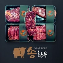 송한우 마장동 최상등급 한우1++선물세트 B 채끝등심 갈비본살 갈비살 등심 한우선물세트 (한우갈비양지 증정), 선물가방