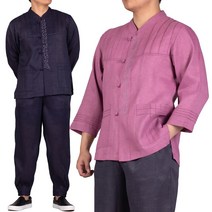 MM219 남성용 여름 폴리마 저고리+바지 생활한복 개량한복