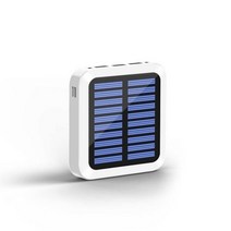 5 볼트 10000mAh 태양 보조베터리 휴대용 외부 배터리 휴대 전화 충전기 3 USB 80*80*28 미리메터 블랙 화이트 레드, White, 5000mAh