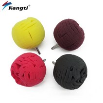 타이어 연마 스폰지 자동 휠 전기 드릴에 사용 Burnishing 볼 콘 세트 허브 버핑 키트, 12 Mixed 4pcs