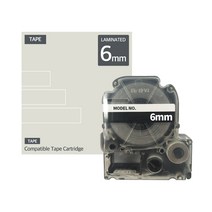 엡손 호환 라벨테이프 6mm 9mm 12mm 18mm 24mm 36mm 라벨기 라벨지 라벨프린터 패턴라벨 형광라벨 리본라벨, 12mm_검정바탕_흰색글자(SD12KW)