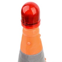 접이식 칼라 주차 금지 안전 고깔 꼬깔 콘 LED 비상등, 1개